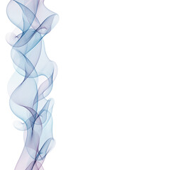 Fototapeta premium Abstract smooth color wave . Curve flow blue motion illustration. Smoke design. lines. eps 10