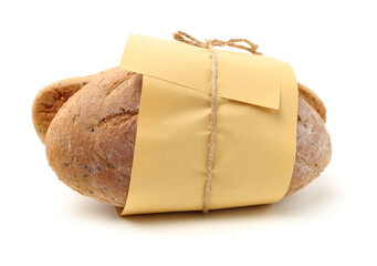 Bread on isolated white background. 