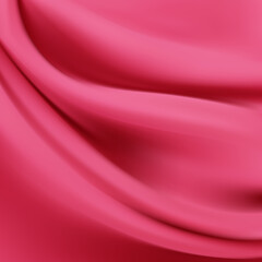 Crumpled red silk fabric. Beauty and fashion. eps 10