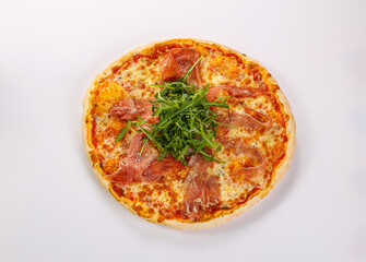 Pizza with parma and rucola