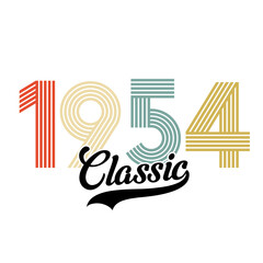 Classic 1954 , Happy Birthday vintage , Retro design