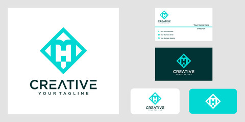 Fototapeta premium MH logo design