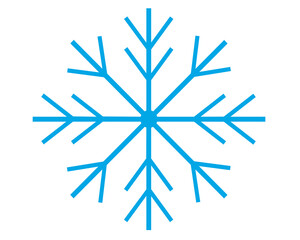 Snowflake. Thin graceful snowflake - vector image for a logo or pictogram. Snow is a sign or symbol of winter.