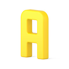 A yellow letter symbol 3d isometric icon vector illustration