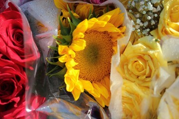 bouquet of yellow flowers 