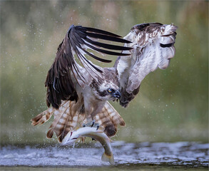 Osprey fishing
