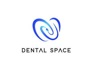 space logo, dental logo, health logo for company, space logo with dental