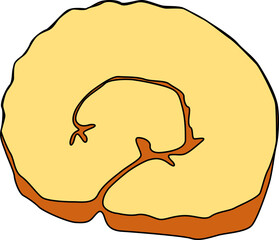 美味しい伊達巻のイラスト素材