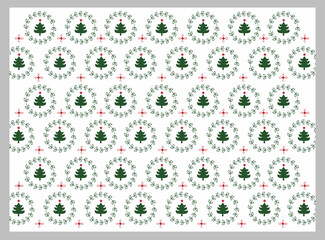 christmas background pattern with colorful christmas tree for poster and banner