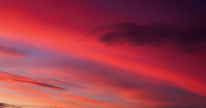 Beautiful colorful red pink blue magenta sunset sky