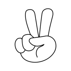 Peace icon. Love illustration sign. Peace symbol.