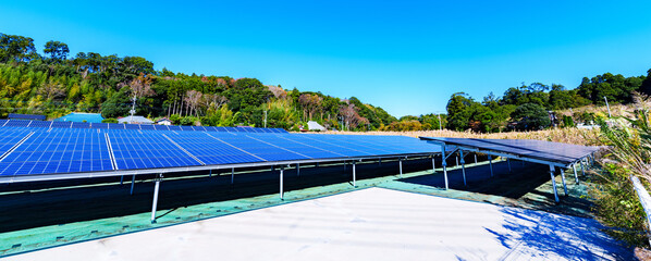 メガソーラー　太陽光発電　ソーラーパネル　【 カーボンゼロ イメージ 】