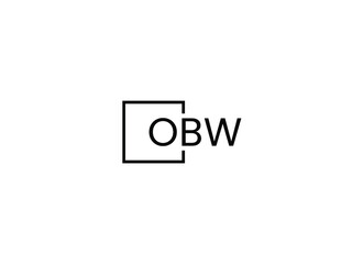 Fototapeta premium OBW letter initial logo design vector illustration