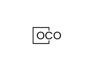 OCO letter initial logo design vector illustration