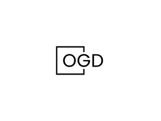 OGD letter initial logo design vector illustration