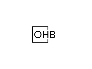 OHB letter initial logo design vector illustration