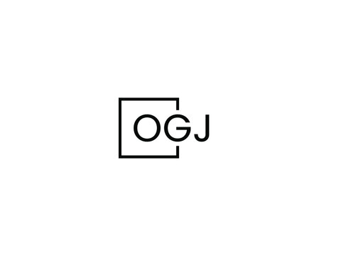 OGJ letter initial logo design vector illustration