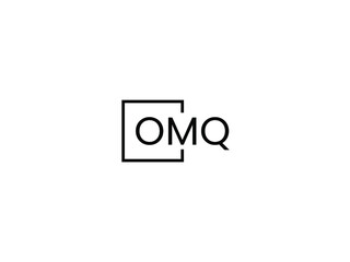 OMQ letter initial logo design vector illustration