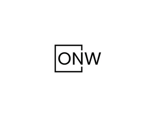 Obraz premium ONW letter initial logo design vector illustration