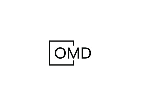 OMD letter initial logo design vector illustration