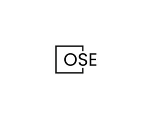 Obraz premium OSE letter initial logo design vector illustration
