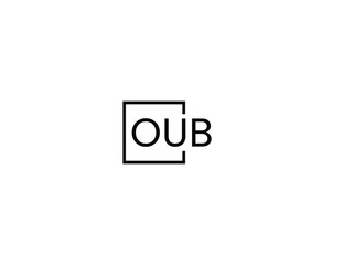 OUB letter initial logo design vector illustration
