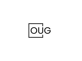 Obraz premium OUG letter initial logo design vector illustration