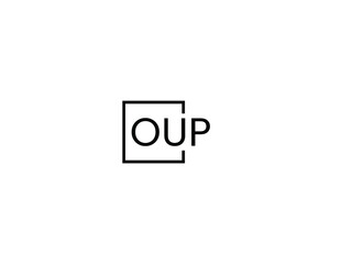 OUP letter initial logo design vector illustration