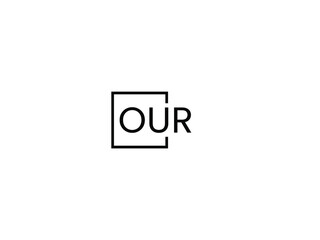 Obraz premium OUR letter initial logo design vector illustration