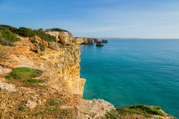 Fototapeta na wymiar Coastal cliffs of Algarve