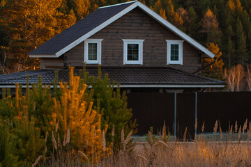 Fototapeta na wymiar house in autumn