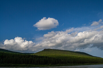 clouds over the mountain