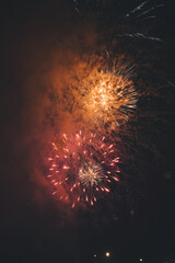 fireworks in the night sky