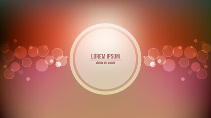 Pastel color circle with orbs abstract background