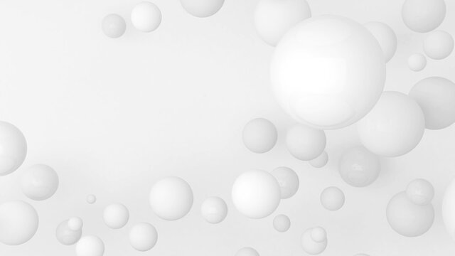 abstract white ball on a white background,3d rendering © oselote