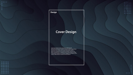 Simple dark wavy background.
Vector illustration
