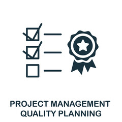 Quality Planning icon. Monochrome sign from project management collection. Creative Quality Planning icon illustration for web design, infographics and more