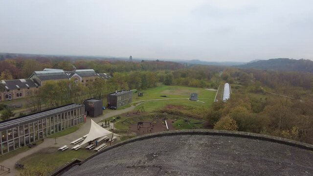 Aerial view of a mine site in limburg (Genk)