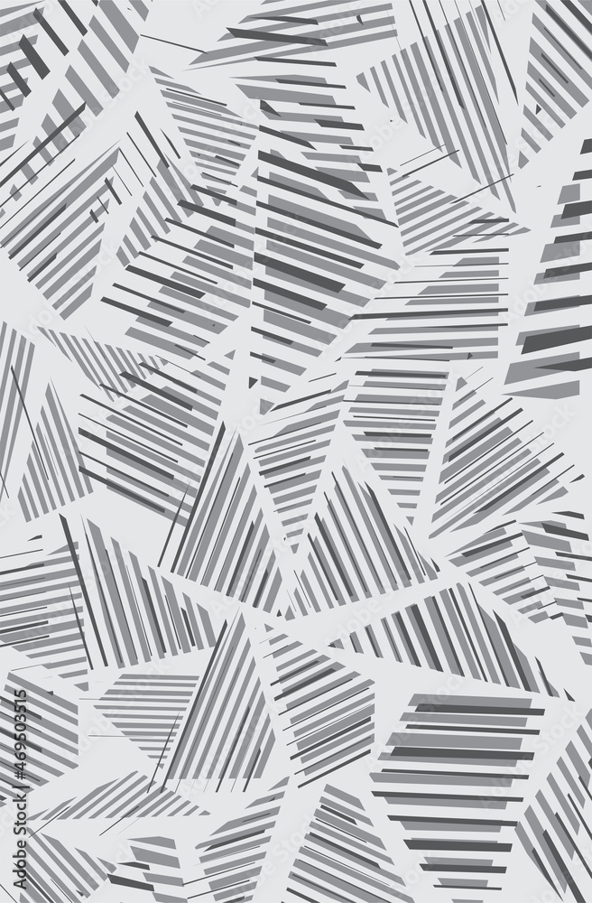 Poster abstract background with random striped triangle pattern