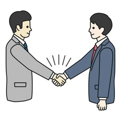 Fototapeta premium 握手するビジネスパーソン