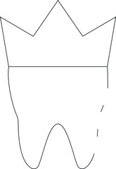 dental icons teeth and king