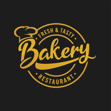 Bakery vintage logo design vector