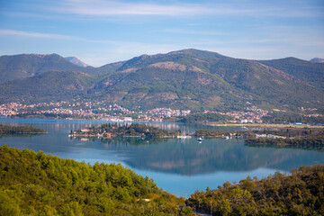 Fototapeta na wymiar Beautiful view over the Kotor Bay in Montenegro