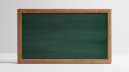 Green chalkboard. Empty, blank. Teachers day, back to school.