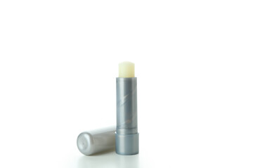 Eco lipstick isolated on white background, close up