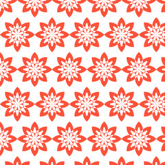 seamless pattern with red flowers