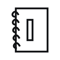 book stationery Icon Vector For Web, Presentation, Logo, Infographic, Symbol