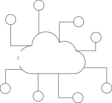 cloud computing icons cloud  and connection