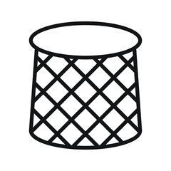 trash bin bucket stationery Icon Vector For Web, Presentation, Logo, Infographic, Symbol