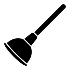 Vector Plunger Glyph Icon Design